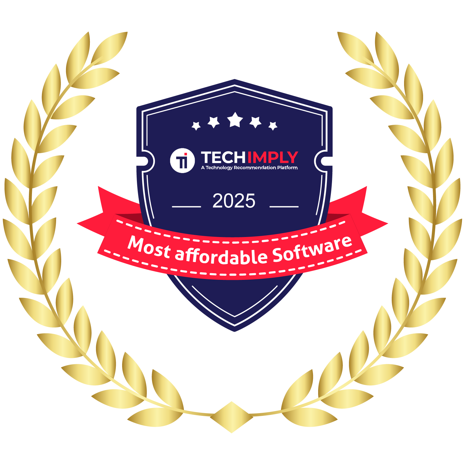 AWARDED AS MOST AFFORDABLE SOFTWARE BY TECHIMPLY 2025
