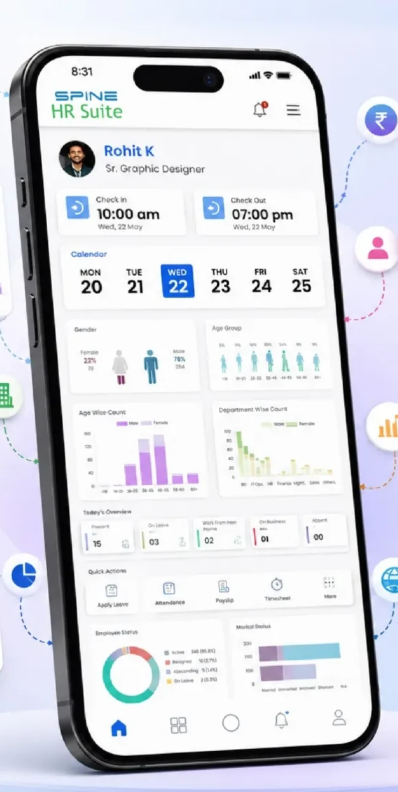 The Spine HR Suite mobile app